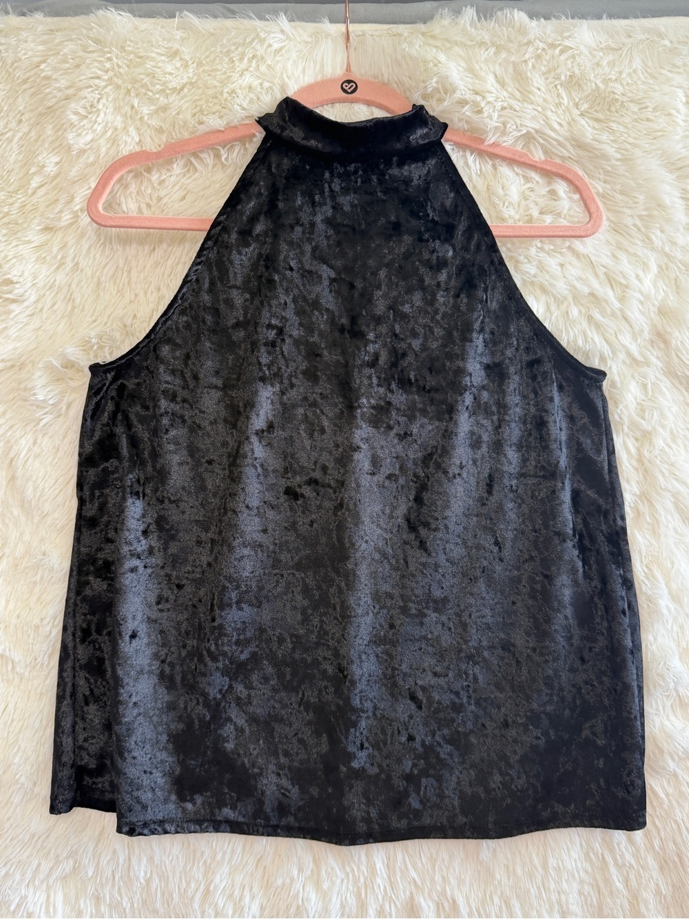 Gilli Womens Crushed Velvet Whimsigoth Halter Top Size M Black Fairy Grunge